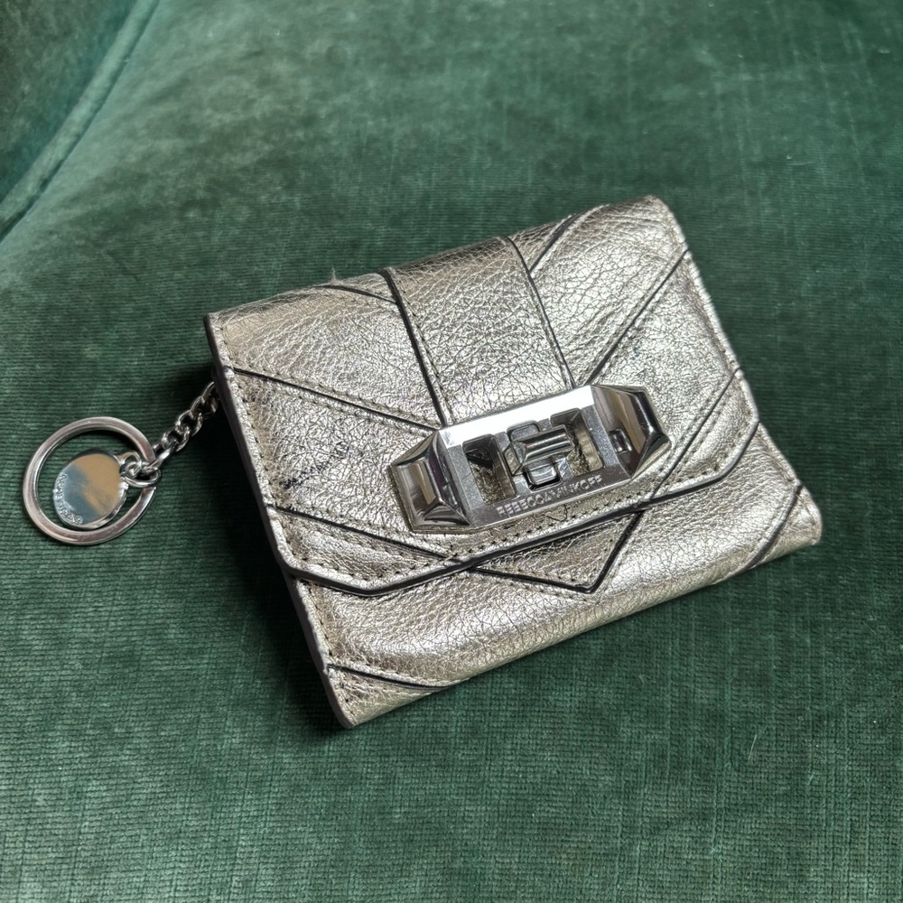 Rebecca Minkoff mini metallic leather wallet